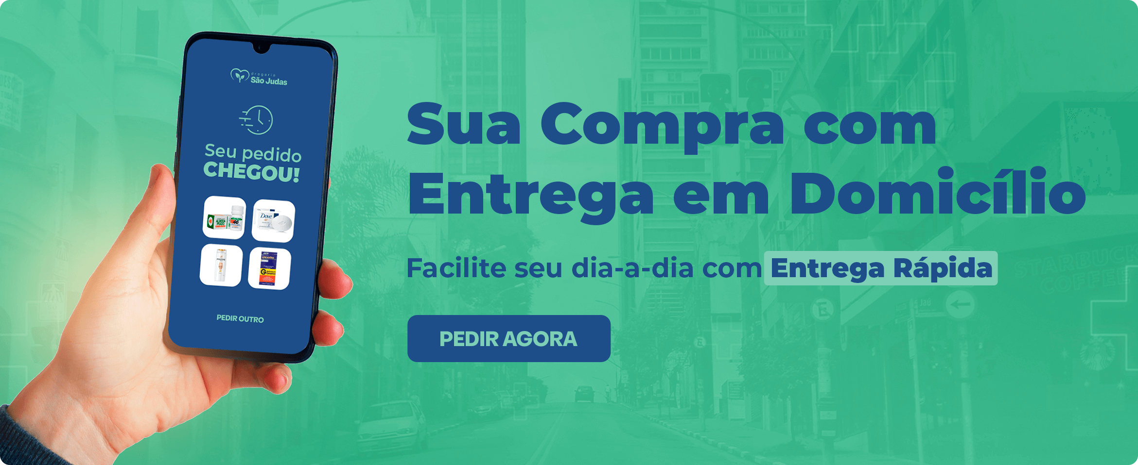 Sua compra com entrega em domicílio - Facilite seu dia-a-dia com entrega rápida